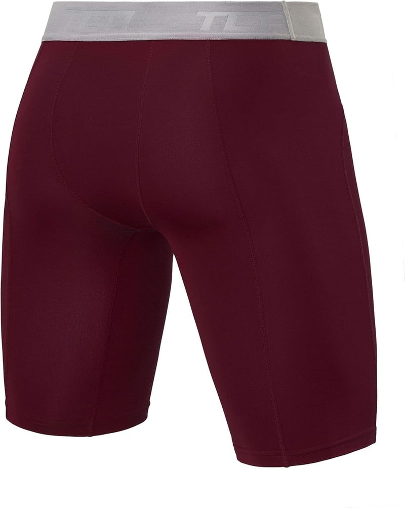 TCA férfi kompressziós rövidnadrág, gyorsan száradó sportalsó, futó baselayer - S, Cabernet