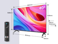 TCL 40SF540 40-palcový Full HD Smart TV, Fire OS 7, HDR10, HLG, Dolby Audio, DTS Virtual X, dvojpásmová Wi-Fi, čierny (kozmetické poškodenie, funkčný) 3