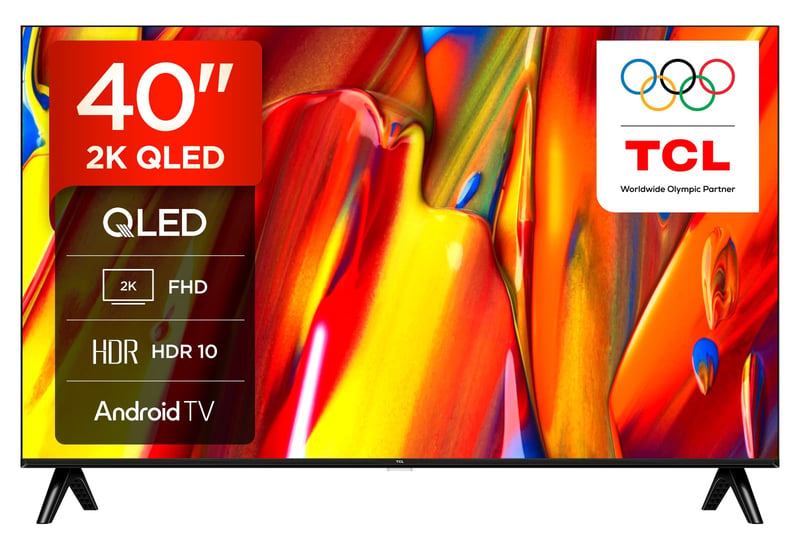 TCL 40V5C 40 colos Full HD Smart QLED TV Android TV HDR Google Cast Google Home Dolby Audio vékony dizájn