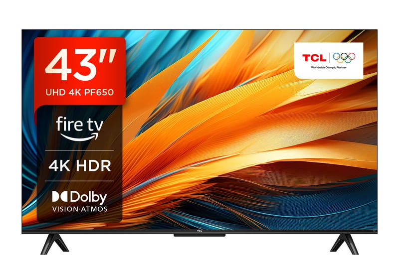 TCL 43PF650 43-palcový 4K Ultra HD Smart LED Fire TV – Dolby Vision, Dolby Atmos, HDR10, Alexa, AirPlay 2, Miracast