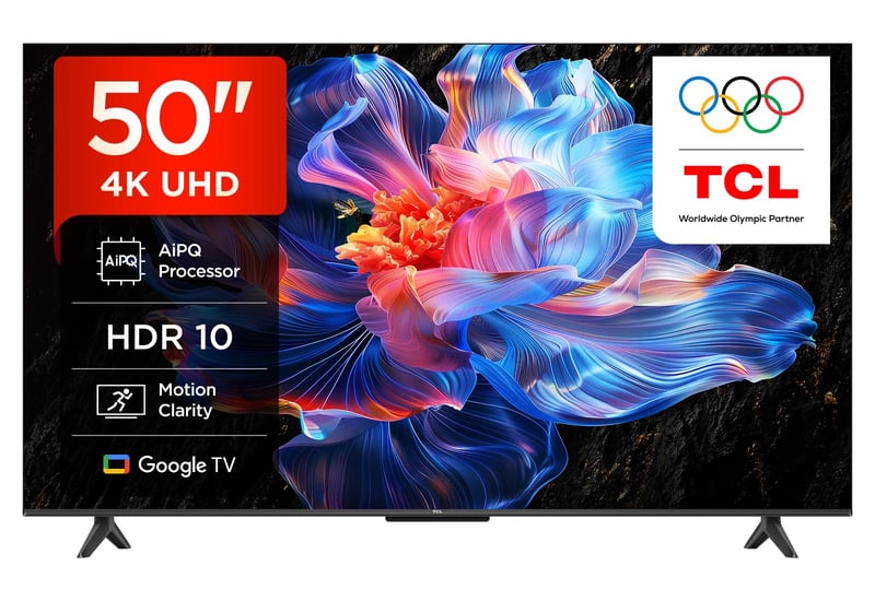 TCL 50V6C 50 colos Direct LED 4K HDR Smart Google TV - Dolby Audio, Motion Clarity, Google Assistant és Alexa kompatibilis