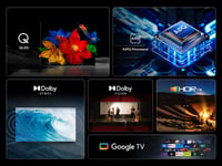 TCL 55T69C 55-palcový 4K QLED Smart TV – Google TV, Dolby Vision a Atmos, Game Master, Motion Clarity, HDR, podpora Google Assistant a Alexa 4