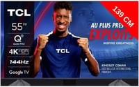 Televizor Smart TCL 55T8B QLED Pro 4K UHD de 55 inchi - 144Hz, Google TV, Dolby Vision IQ, Atmos, HDR Pro, sistem audio Onkyo, compatibil cu Google Assistant și Alexa 1