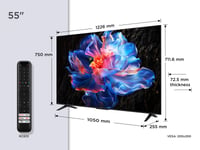 Televizor TCL 55V6C 55 inchi Direct LED 4K HDR Smart Google TV, compatibil cu Dolby Audio, Motion Clarity, Google Assistant și Alexa 2