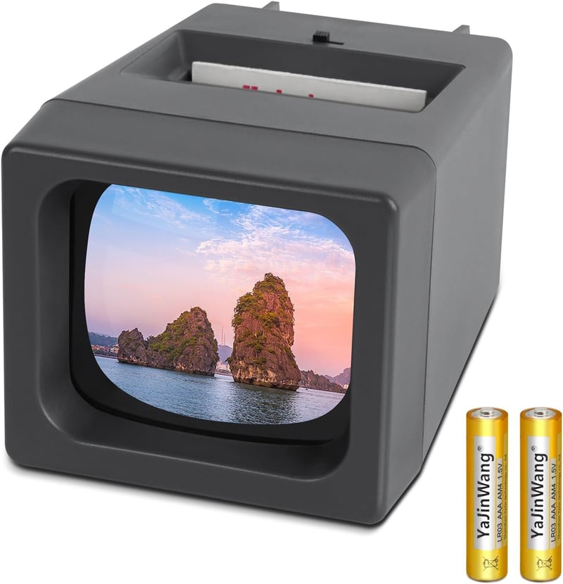 TCNEWCL 35mm Dia Nézegető LED Megvilágítással, 2x Nagyítás, Elemmel Működő