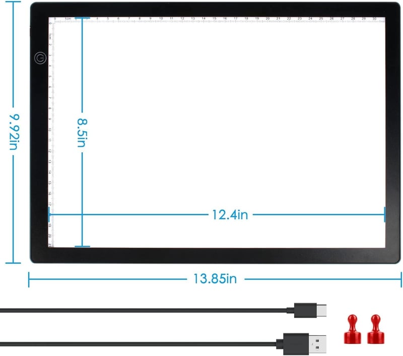TCNEWCL Dia és Negatívfilm Digitalizáló Scanner - A4 LED Fénypanel 3 Fényerőszinttel, USB Csatlakozás, Fotó Digitalizáló Eszköz Telefonos Ap