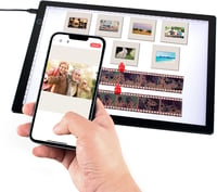 TCNEWCL Dia és Negatívfilm Digitalizáló Scanner - A4 LED Fénypanel 3 Fényerőszinttel, USB Csatlakozás, Fotó Digitalizáló Eszköz Telefonos Ap 1