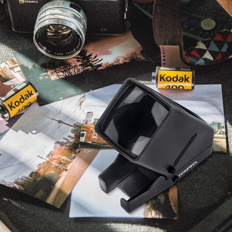 TCNEWCL LED Dia Vetítő 35mm Diákhoz, 3x Nagyítás, USB Tápellátás, Negatív Filmekhez