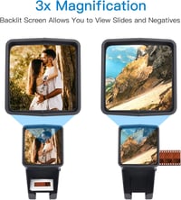 TCNEWCL LED Dia Vetítő 35mm Diákhoz, 3x Nagyítás, USB Tápellátás, Negatív Filmekhez 2