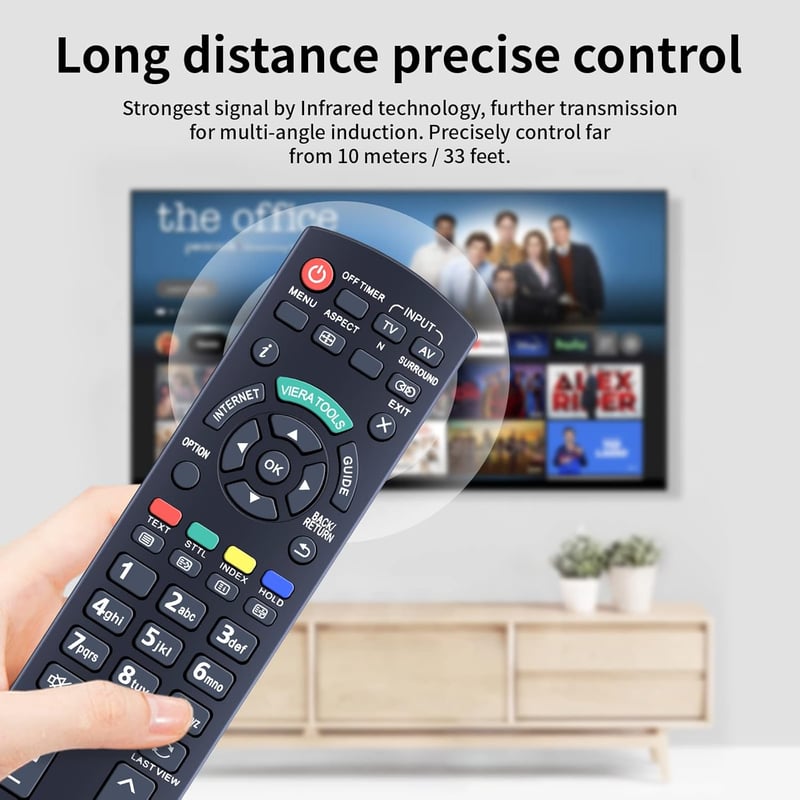 TCNOUMT N2QAYB000753 Távirányító Panasonic Viera TV-hez TX-L32E5Y TX-L32E5B TX-L32E5E TX-L32E30E TX-L32E31B TX-L32D25E Kompatibilis