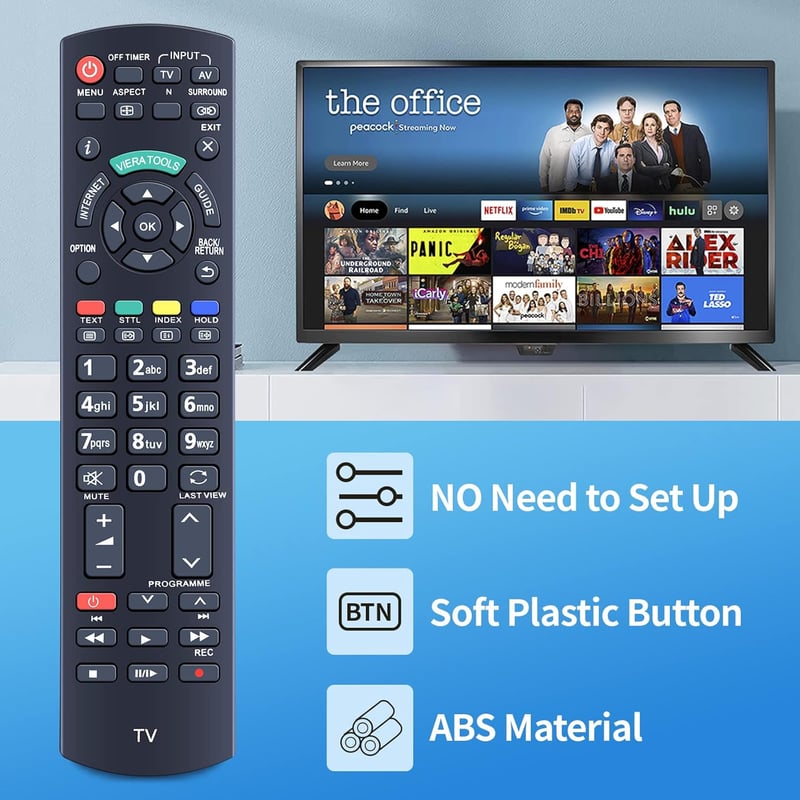 TCNOUMT N2QAYB000753 Távirányító Panasonic Viera TV-hez TX-L32E5Y TX-L32E5B TX-L32E5E TX-L32E30E TX-L32E31B TX-L32D25E Kompatibilis
