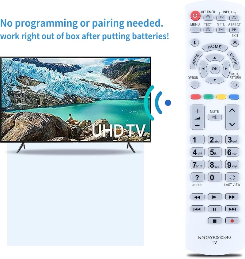 TCNOUMT N2QAYB000840 Póttávirányító Panasonic Viera TV-hez TX-L39EW6W TX-L42EW6W - Beállítás Nélkül Használható