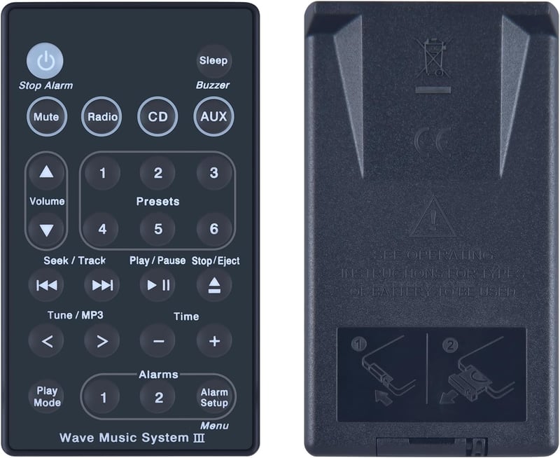 TCNOUMT Pótló Távirányító Bose Sound Touch Wave Zenerendszerhez I II III IV Kompatibilis AWRCC1 AWRCC2 AWRCC3 Modellekkel