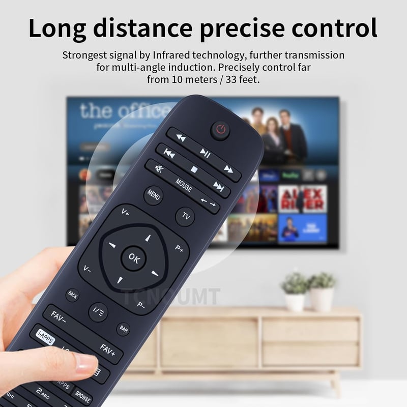 TCNOUMT RC2964506/01B Távirányító KARTINA TV Comigo Quattro IPTV Boksz Helyettesítő Fekete Univerzális Vezérlő