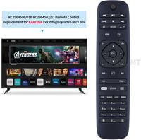 TCNOUMT RC2964506/01B Távirányító KARTINA TV Comigo Quattro IPTV Boksz Helyettesítő Fekete Univerzális Vezérlő 3