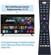 TCNOUMT RM-C3184 Távirányító JVC TV-hez - Helyettesítő Remote Control LT-24VH52J LT-32VH52K LT-32VF52J LT-39VF52J LT-43VF53A Modellekhez 2