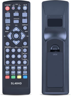 TCNOUMT Daljinski upravljač SL 40 HD Kompatibilan s Comag M01 SL40HD HD25 EVOLVEO Scorpio DT-3010 Telesystem F-21 Dyon Galaxy Predator Maximum S2000 S