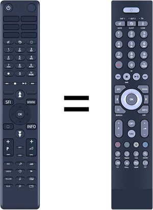 TCNOUMT Távirányító TechniSat TECHNICONTROL FBDVR401B ISIO S1 Digicorder Helyettesítő Fekete Univerzális Távirányító