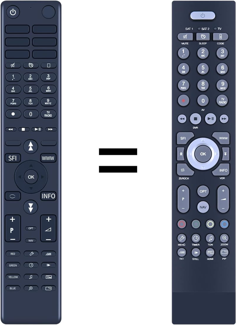 TCNOUMT Távirányító TechniSat TECHNICONTROL FBDVR401B ISIO S1 Digicorder Helyettesítő Fekete Univerzális Távirányító