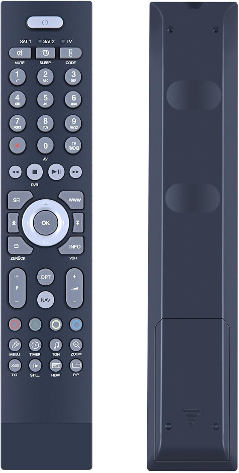 TCNOUMT Távirányító TechniSat TECHNICONTROL FBDVR401B ISIO S1 Digicorder Helyettesítő Fekete Univerzális Távirányító