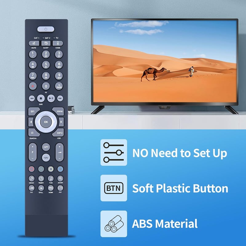 TCNOUMT Távirányító TechniSat TECHNICONTROL FBDVR401B ISIO S1 Digicorder Helyettesítő Fekete Univerzális Távirányító