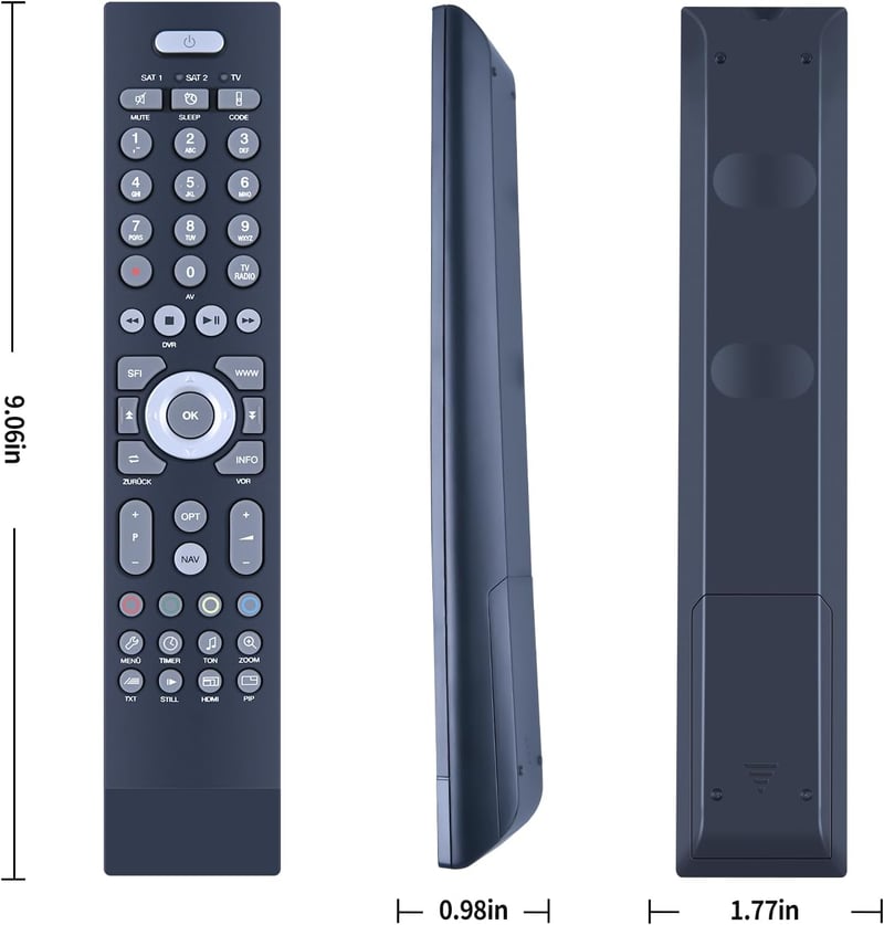 TCNOUMT Távirányító TechniSat TECHNICONTROL FBDVR401B ISIO S1 Digicorder Helyettesítő Fekete Univerzális Távirányító