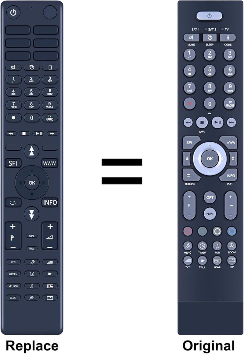 TCNOUMT Távirányító TechniSat TECHNICONTROL FBDVR401B ISIO S1 Digicorder Helyettesítő Fekete Univerzális Távirányító