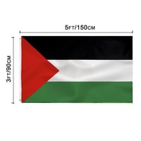 TCTOHZNG Palestínska vlajka 90x150 cm vonkajšia/vnútorná, polyester, žiarivé farby s mosadznými očkami, vlajka Palestíny 2