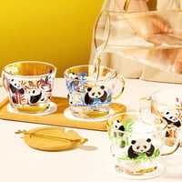 TDN Panda Motívumos Cappuccino Pohár 2db 400ml Kávés Pohár Füllel 6