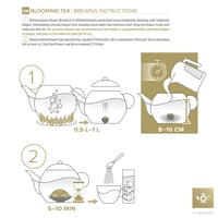 Ceainic din sticlă Teabloom cu infuzor detașabil – Rezistent la căldură și utilizabil în cuptorul cu microunde – Include 2 ceaiuri tip floare – Infuzor de ceai de 1,2 litri 7