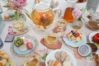 Ceainic din sticlă Teabloom cu infuzor detașabil – Rezistent la căldură și utilizabil în cuptorul cu microunde – Include 2 ceaiuri tip floare – Infuzor de ceai de 1,2 litri 2