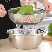 TEAMFAR 3 resz szuro szett mikroperforalt rozsdamentes szuro edeny ravi pasta szuro fogantyuk 16 22 28 cm mosogatogepbe teheto gyumolcs rizs 5