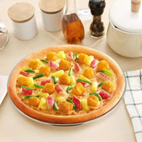 TEAMFAR Pizzasütő Tálca Szett, 4 db Rozsdamentes Acél Kerek Sütőforma 26 cm, Mosogatógépben Mosható, Többfunkciós Tepsi Pizzához, Süteményhe 5