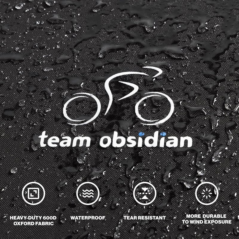 TeamObsidian Kerékpár Takaró Vízálló 600D Oxford L/XL/XXL 1-3 Kerékpárhoz