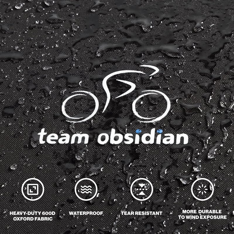 TeamObsidian Kerékpár Takaró Vízálló 600D Oxford L/XL/XXL 1-3 Kerékpárhoz