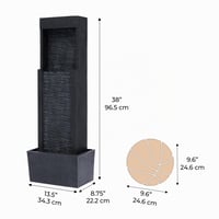 Fântână solară de grădină Teamson Home Athena cu LED — defectă, funcționează parțial: bazin de colectare a apei crăpat, plasă ruptă (stare: vezi a 2-a fotografie) 7