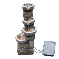 Záhradná fontána z imitácie kameňa Teamson Home Peaktop PT-SF0003 s LED osvetlením a dekoratívnymi prvkami – použitá, neúplná 7