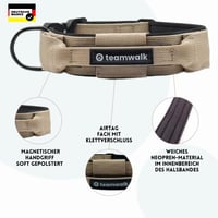 teamwalk Prémium Kutyanyakörv Mágneses Fogantyúval, LED Csíkokkal és AirTag Zsebbel M 3