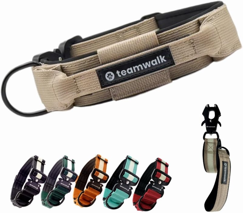 teamwalk Prémium Kutyanyakörv Mágneses Fogantyúval, LED Csíkokkal és AirTag Zsebbel M