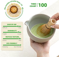 TEANAGOO 9 részes kerámia matcha készlet habverővel matcha tál és 2 db 7.2 oz csésze szertartásos matcha tea lattehez reggelihez 4