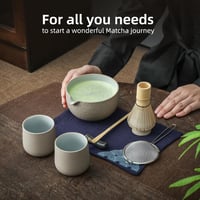 TEANAGOO 9 részes kerámia matcha készlet habverővel matcha tál és 2 db 7.2 oz csésze szertartásos matcha tea lattehez reggelihez 8