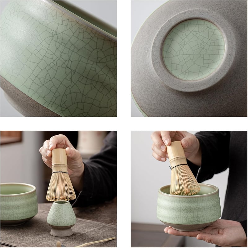 TEANAGOO Matcha készlet bambusz kiegészítőkkel és tárolóval