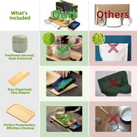 TEANAGOO Matcha készlet bambusz kiegészítőkkel és tárolóval 8