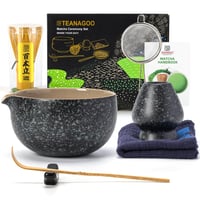 TEANAGOO Matcha súprava 7-dielna – Ceremoniálna sada s miskou (Chawan), bambusovou metličkou a príslušenstvom, na prípravu raňajok a latte, darček pre milovníkov matchy 1