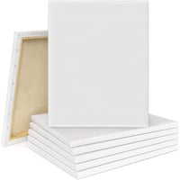 Set 10 pânze de pictură pe șasiu Tebery 30x40 cm, 100% bumbac, pânză albă pentru pictură în acril și ulei 1