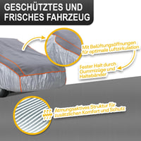 tec for me Jégvédelem autótakaró prémium hibrid ponyva 4 mm hab vízlepergető légáteresztő M L XL SUV VAN kombi szürke 3
