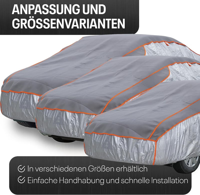 tec for me Jégvédelem autótakaró prémium hibrid ponyva 4 mm hab vízlepergető légáteresztő M L XL SUV VAN kombi szürke
