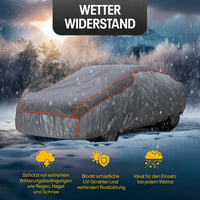 tec for me Jégvédelem autótakaró prémium hibrid ponyva 4 mm hab vízlepergető légáteresztő M L XL SUV VAN kombi szürke 6