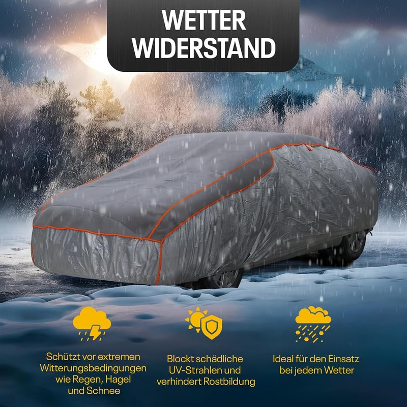tec for me Jégvédelem autótakaró prémium hibrid ponyva 4 mm hab vízlepergető légáteresztő M L XL SUV VAN kombi szürke