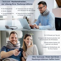 Tech Love Állítható Nyaki Nyújtó Párna - Levehető Pumpával, Nyaki Gerincfájdalom Enyhítésére, Légáteresztő Nyaktámasz Otthoni és Utazási Has 2